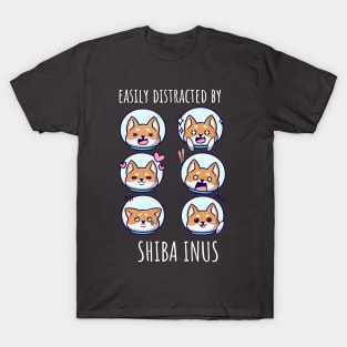 Easily distracted by Shiba Inu T-Shirt